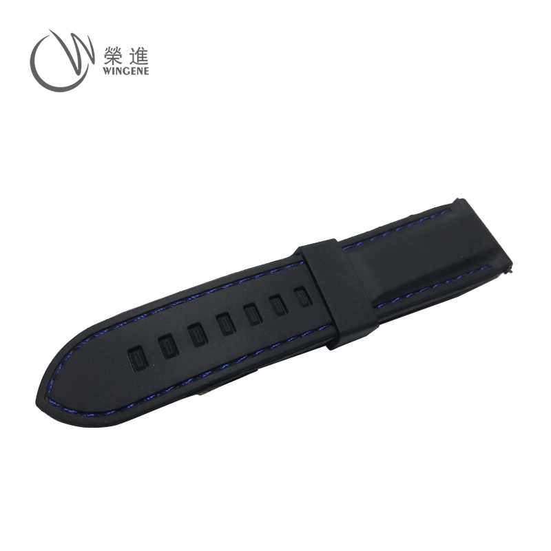 缝线运动硅胶表带|时尚硅胶手腕带|简约通用硅胶表带定制