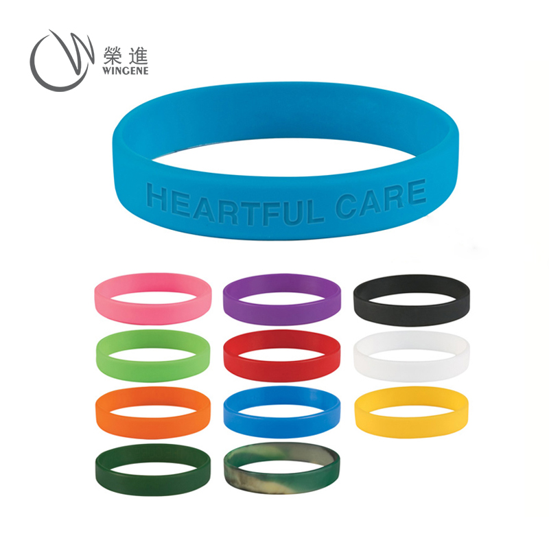 凹刻硅胶手环|凹字硅胶手环定制logo图案-深圳凹刻硅胶手环